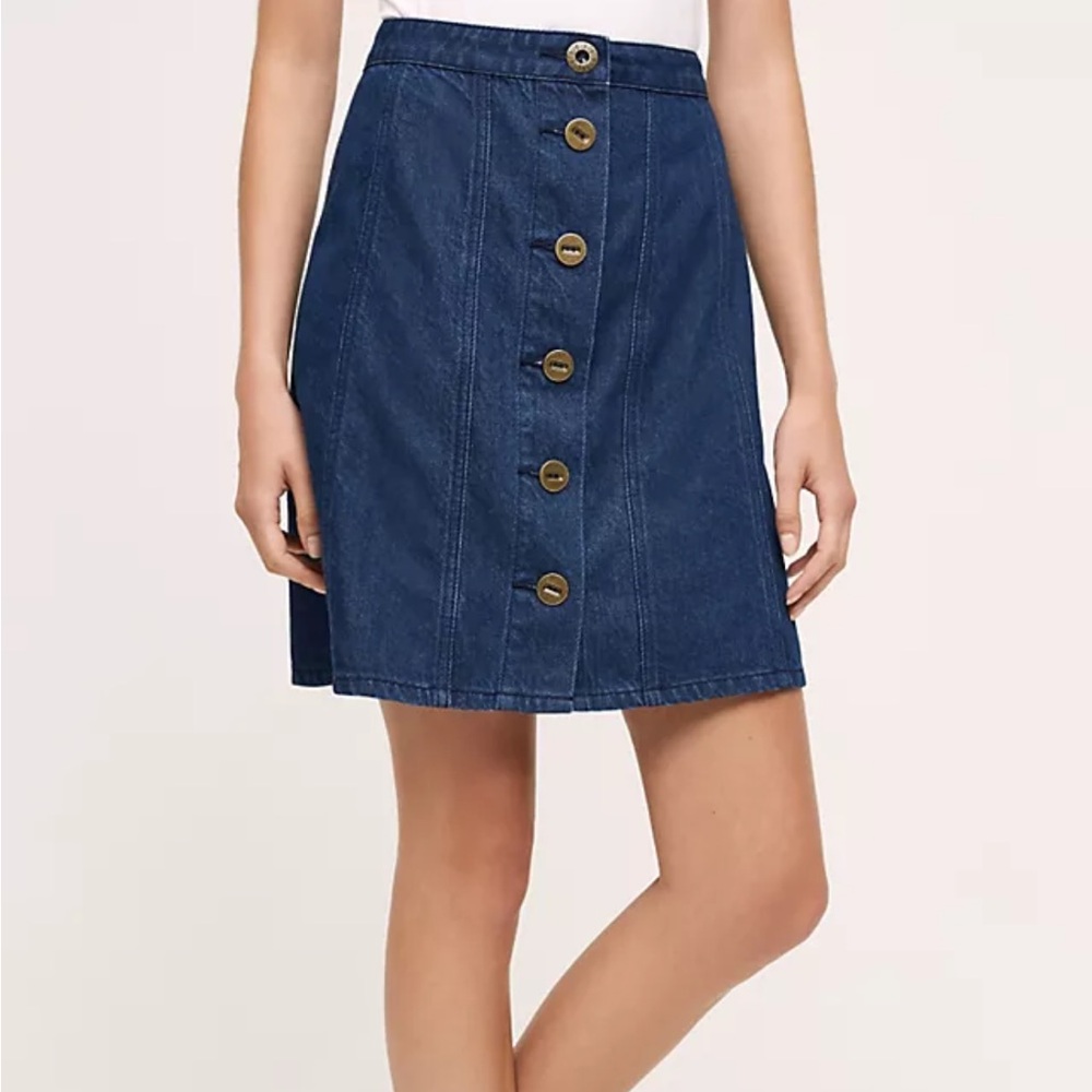Anthropologie Pilcro and the Letterpress Denim Skirt Size 12